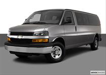2010 Chevrolet Express 3500 Passenger LS  Front angle medium view photo